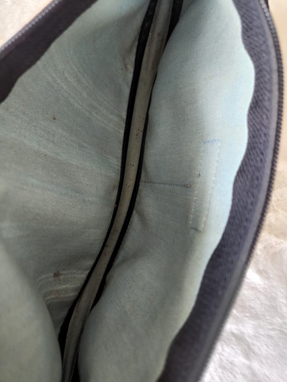 Longchamp Striped Canvas Shoulder Bag in Beige and Blue - Picture 7 of 7